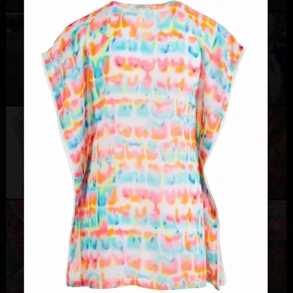 MIKEN Mermaids Tie Dye Rainbow Swimsuit Cover up - Picture 2 of 8